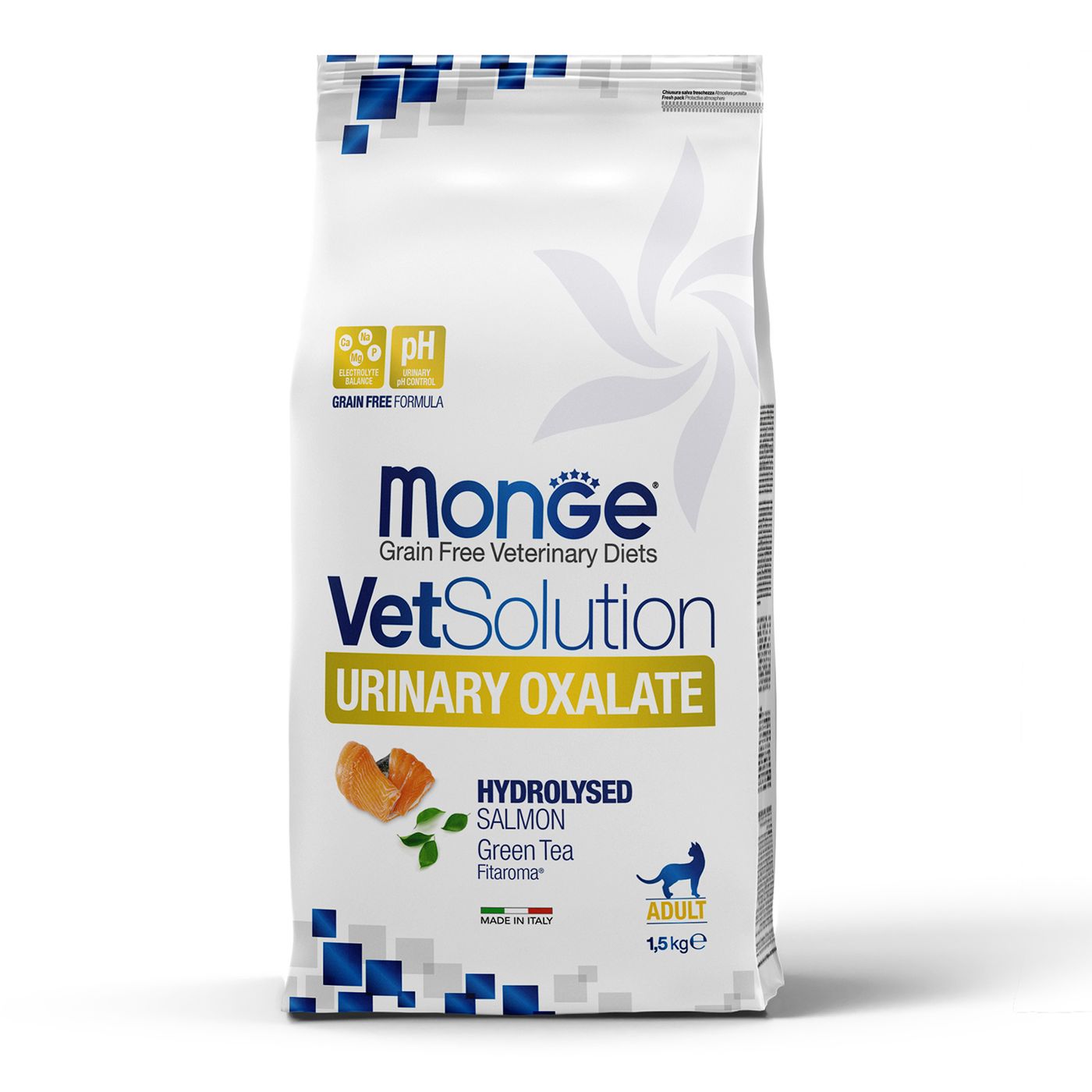 Диетический корм Monge VetSolution Cat Urinary Oxalate Уринари Оксалат для кошек при заболеваниях мочеполовой системы и оксалатном течении МКБ 1,5 к — фото 3
