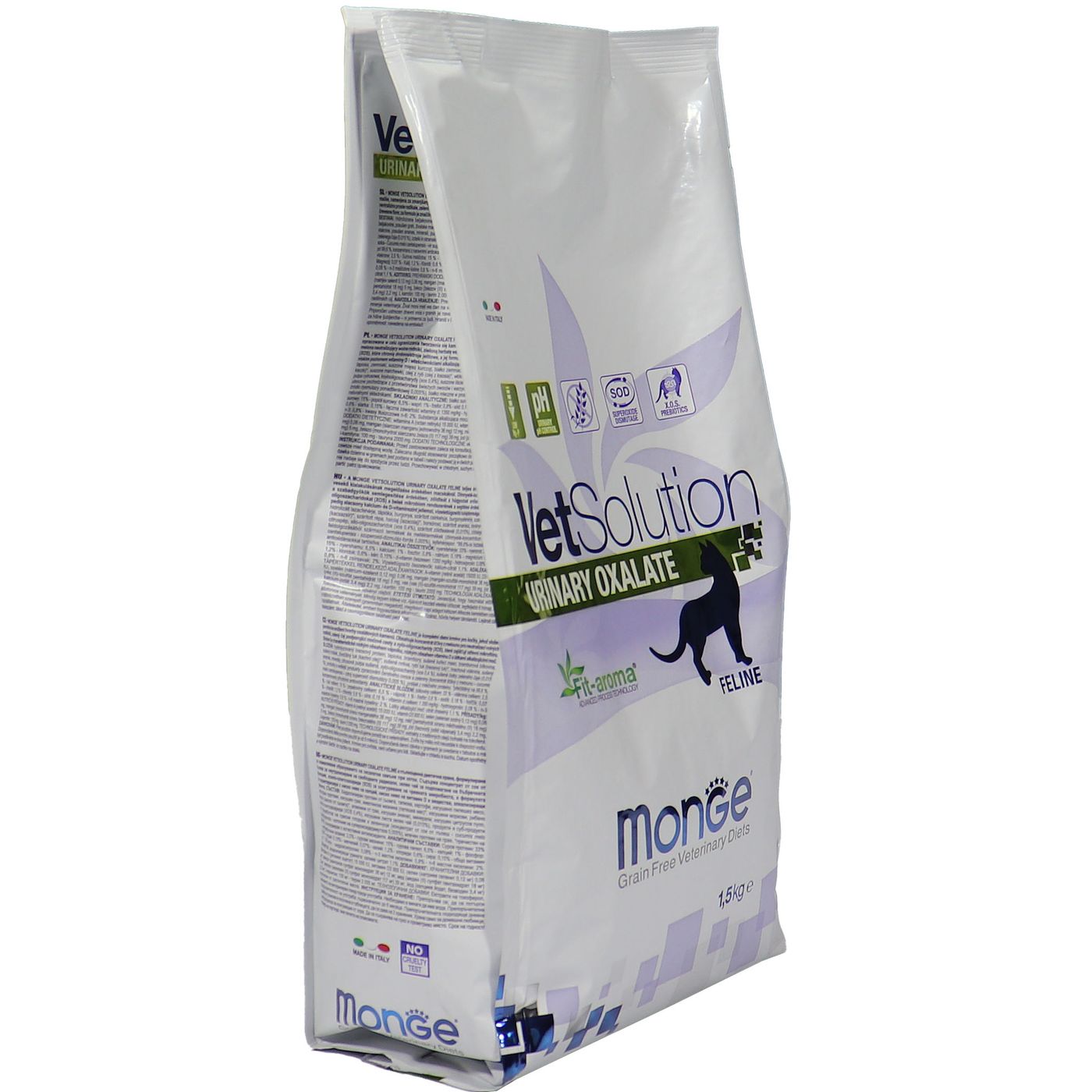 Диетический корм Monge VetSolution Cat Urinary Oxalate Уринари Оксалат для кошек при заболеваниях мочеполовой системы и оксалатном течении МКБ 1,5 к — фото 32
