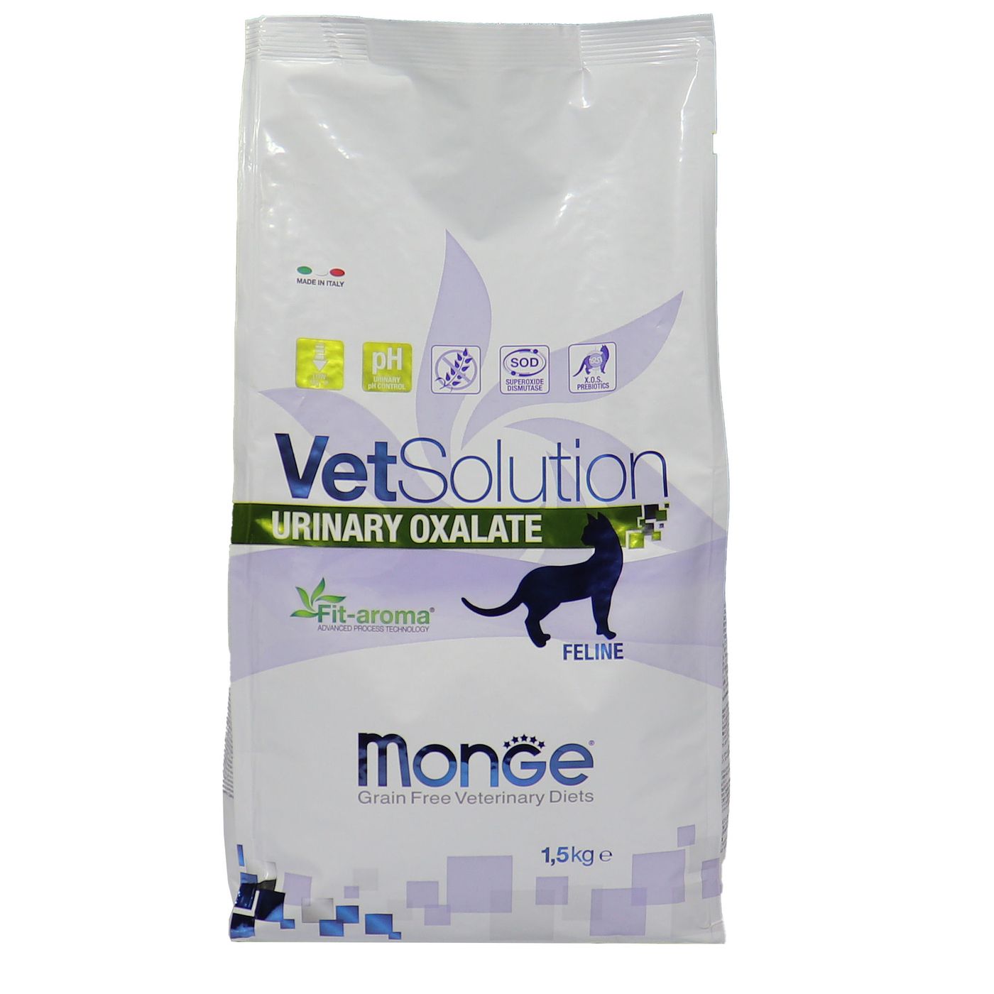Диетический корм Monge VetSolution Cat Urinary Oxalate Уринари Оксалат для кошек при заболеваниях мочеполовой системы и оксалатном течении МКБ 1,5 к — фото 36