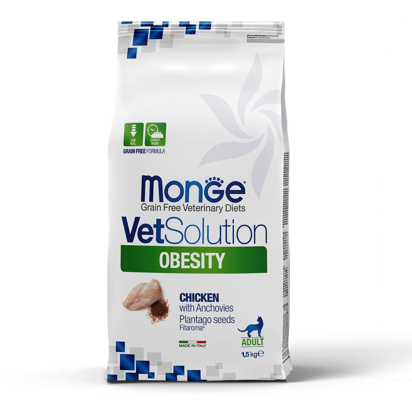 Диетический корм Monge VetSolution Cat Obesity Обесити для кошек при избыточном весе 1,5 кг — фото 2