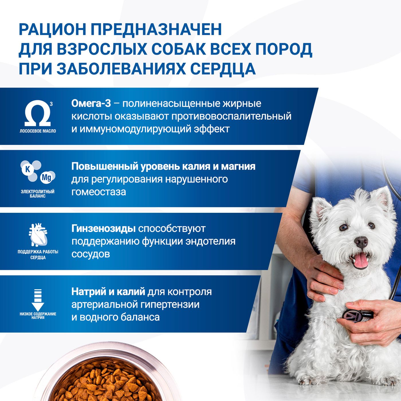 Диетический корм Monge VetSolution Dog Cardiac Кардиак для собак при заболеваниях сердца 12 кг — фото 6