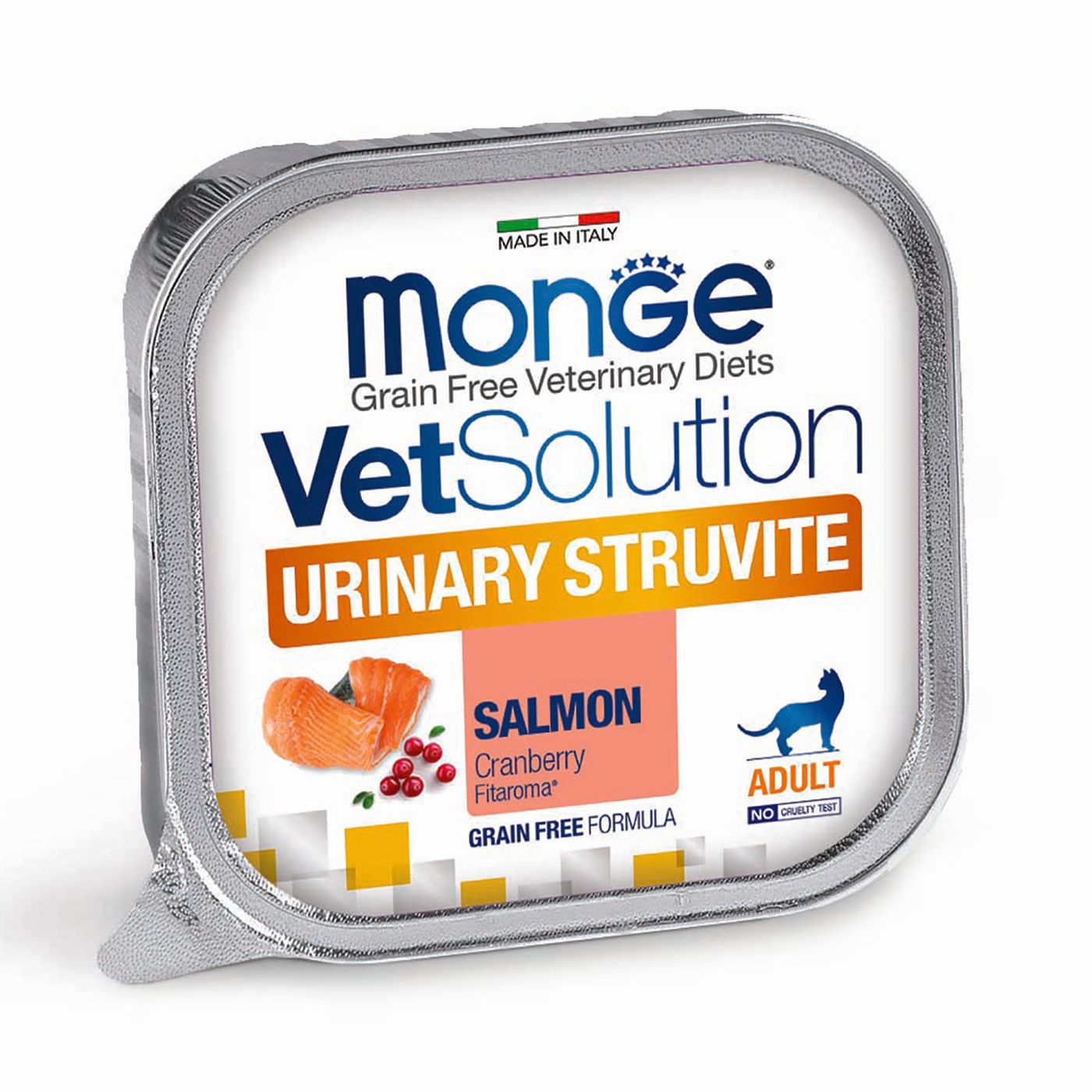 Диетический корм Monge VetSolution Cat Urinary Struvite Уринари Струвит для кошек при заболеваниях мочеполовой системы и струвитном течении МКБ 100г — фото 3