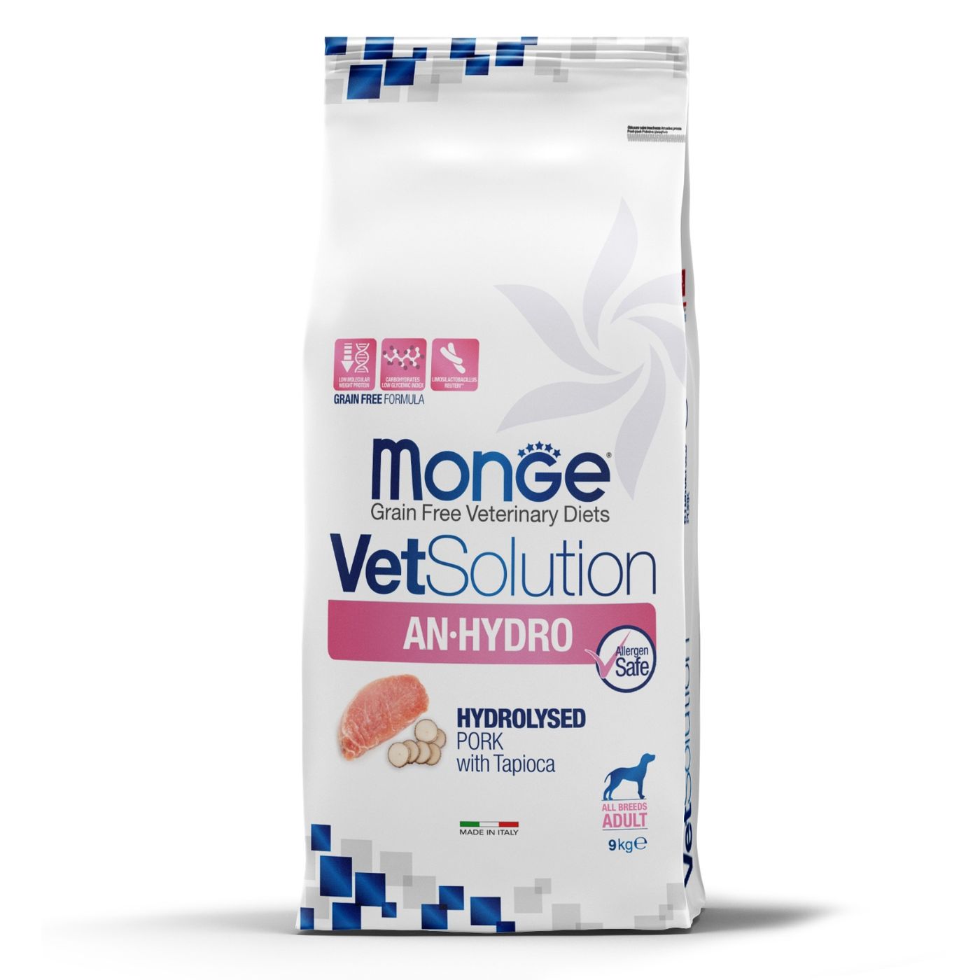Диетический корм Monge VetSolution Dog An-Hydro ан-гидро для собак при пищевой непереносимости 9 кг — фото 2