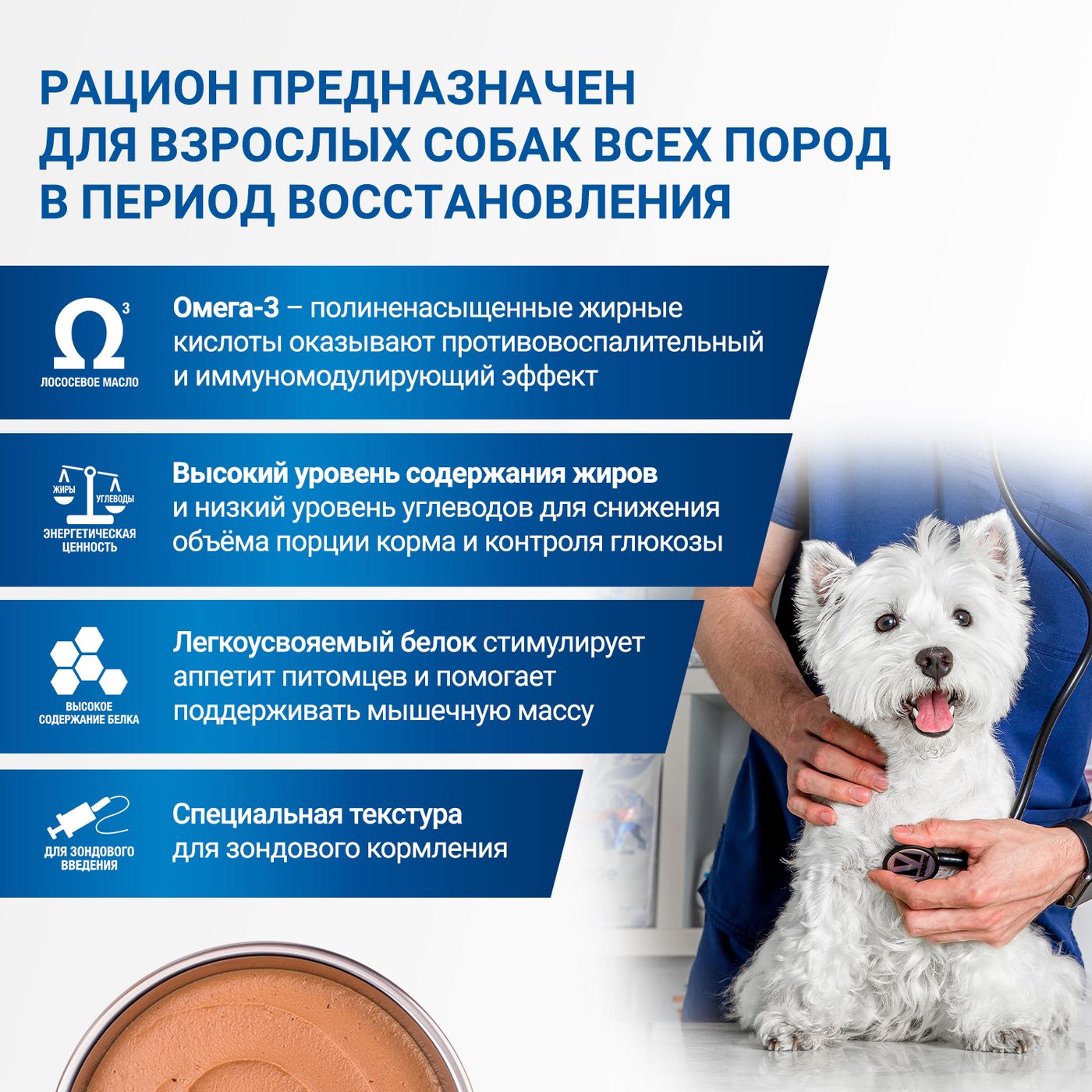 Диетический корм Monge VetSolution Dog Recovery Рекавери для собак при восстановлении питания в период выздоровления 150 г — фото 7