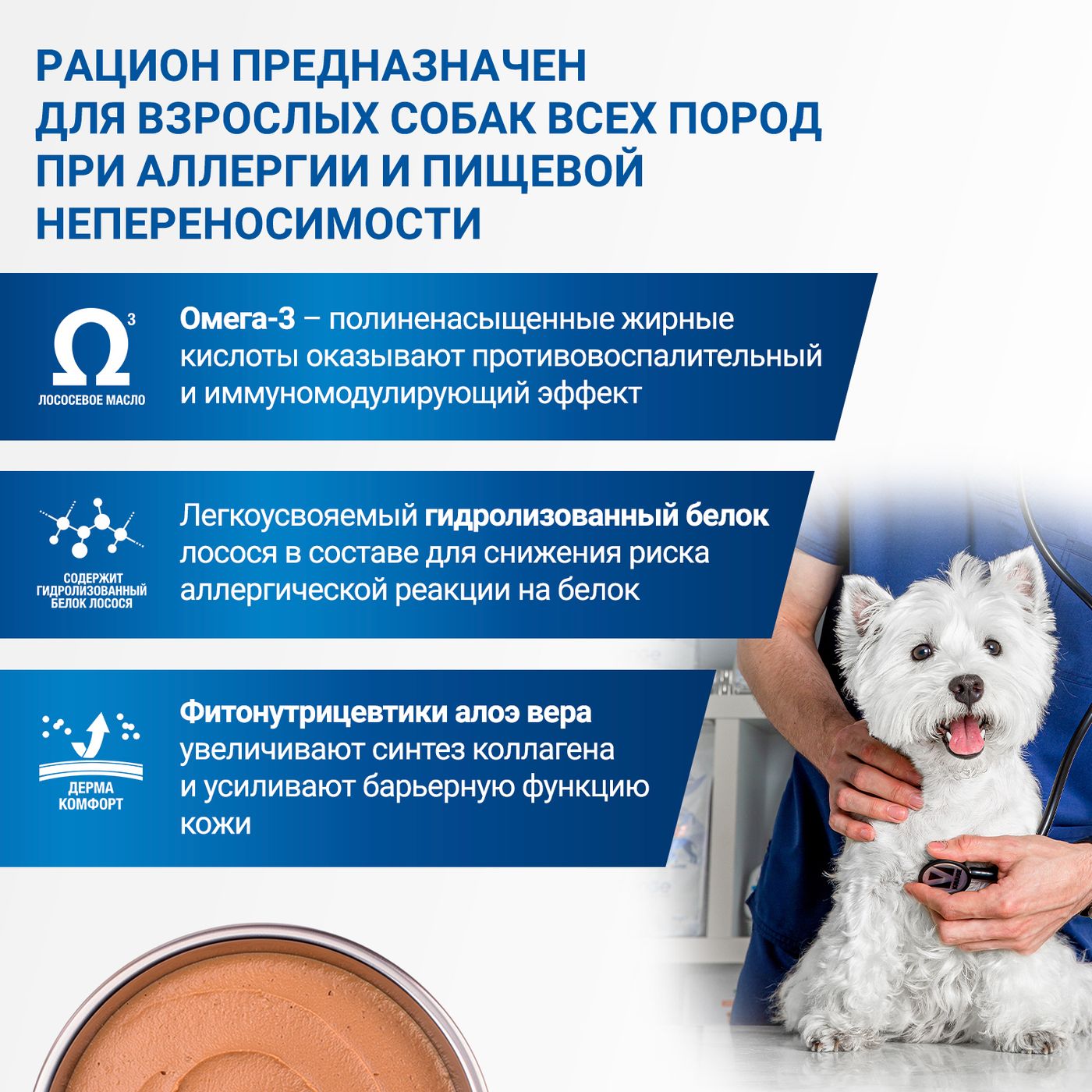 Диетический корм Monge VetSolution Dog Dermatosis Дерматозис для собак при заболеваниях кожи 150 г — фото 7