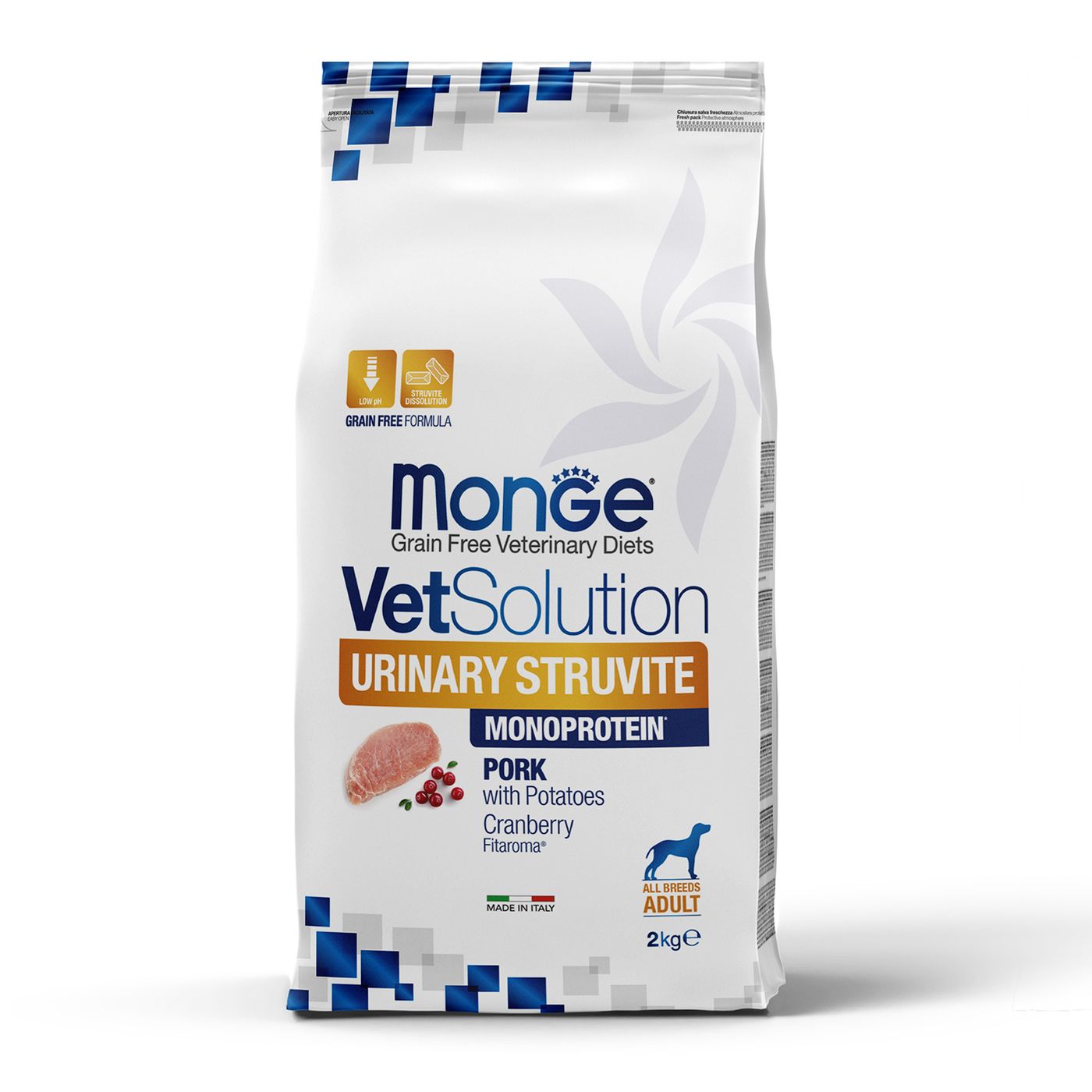 Диетический корм Monge VetSolution Dog Urinary Struvite Уринари Струвит для собак при заболеваниях мочеполовой системы и струвитном течении МКБ 2 кг — фото 2