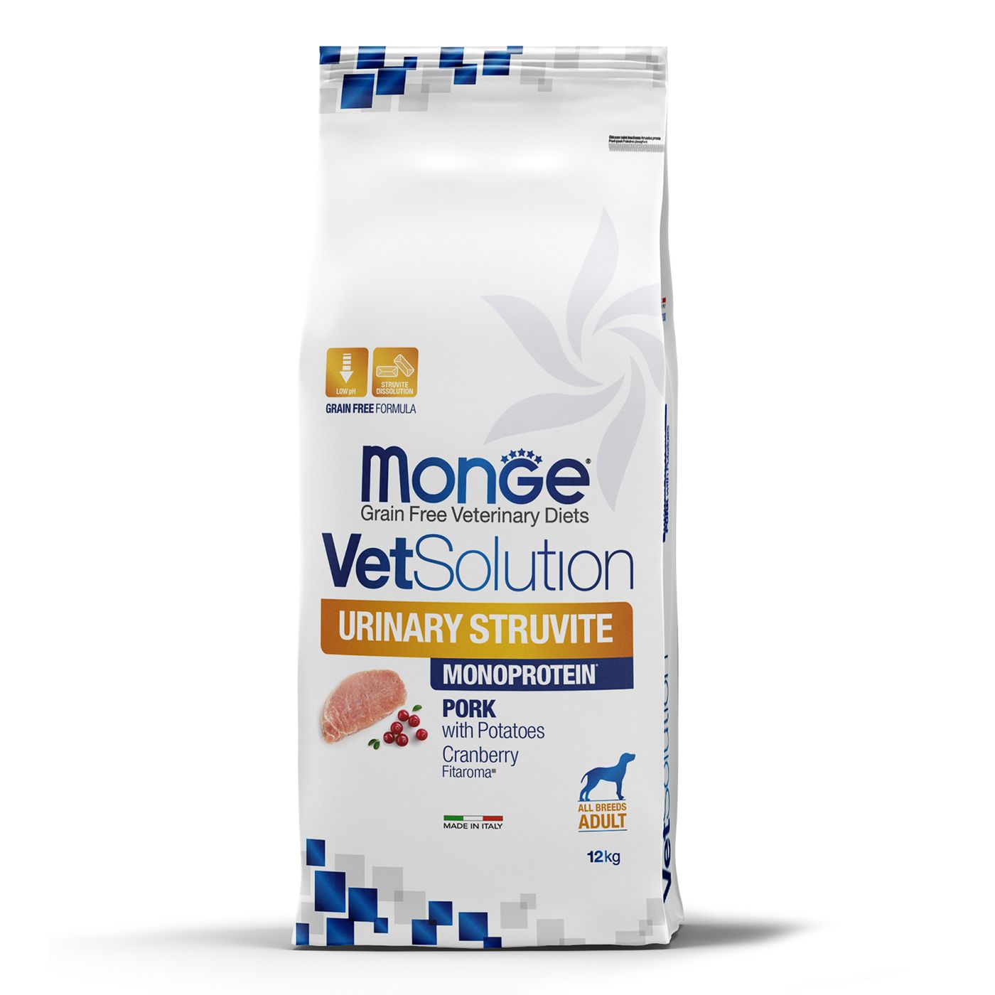 Диетический корм Monge VetSolution Dog Urinary Struvite Уринари Струвит для собак при заболеваниях мочеполовой системы и струвитном течении МКБ 12 кг — фото 2