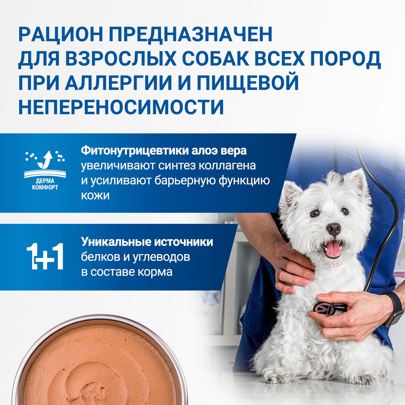 Диетический корм Monge VetSolution Dog Hypo Monoprotein TUNA Гипо монопротеин с тунцом для собак для снижения реакции пищевой непереносимости 400 г — фото 7