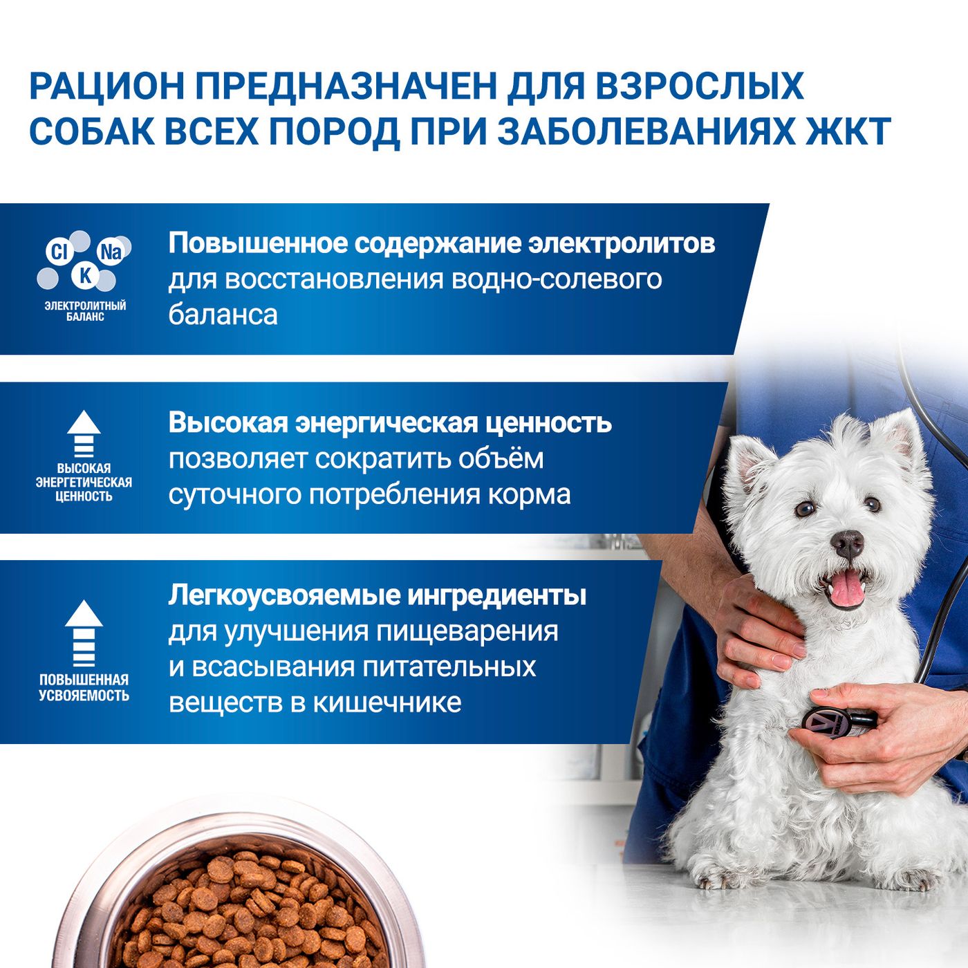 Диетический корм Monge VetSolution Dog Gastrointestinal Гастроинтестинал для собак при заболеваниях ЖКТ 12 кг — фото 6