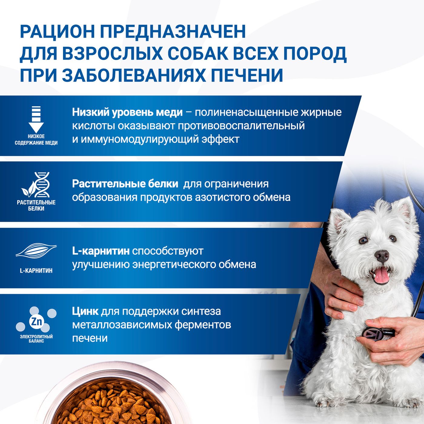 Диетический корм Monge VetSolution Dog Hepatic Гепатик для собак при заболеваниях печени 2 кг — фото 6