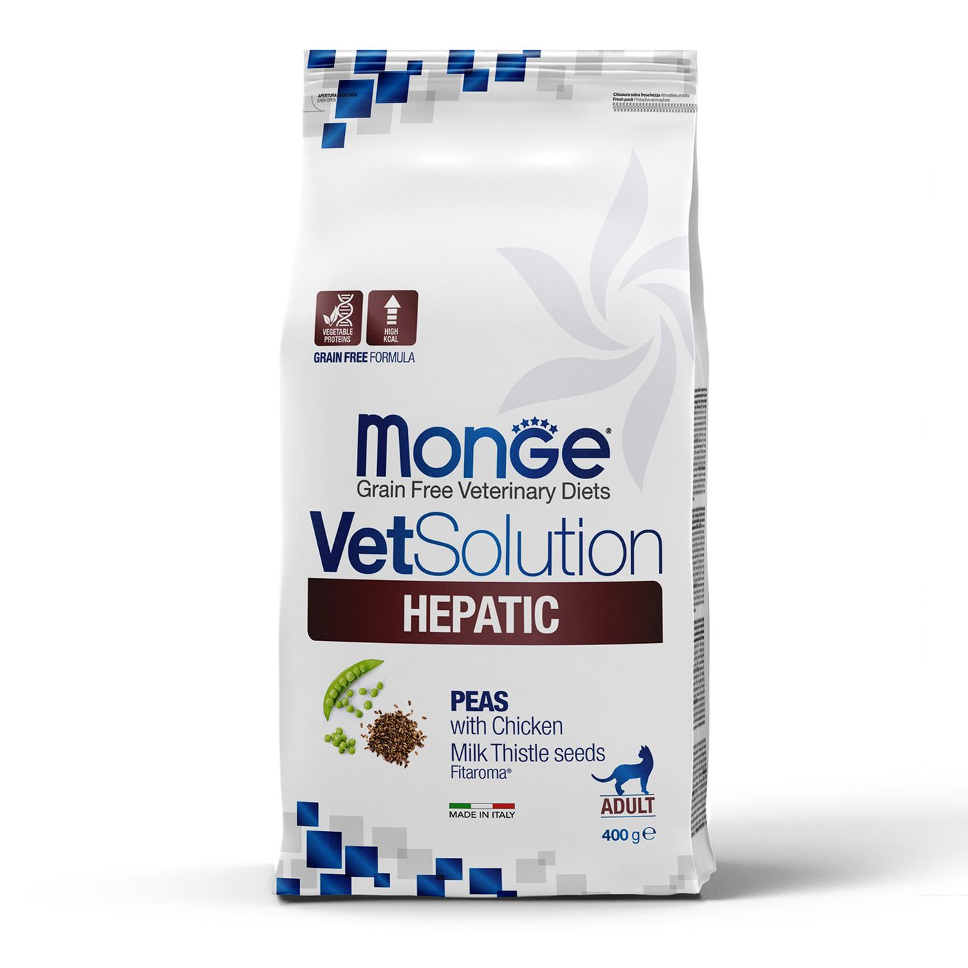 Диетический корм Monge VetSolution Cat Hepatic Гепатик для кошек при заболеваниях печени 400 г — фото 2
