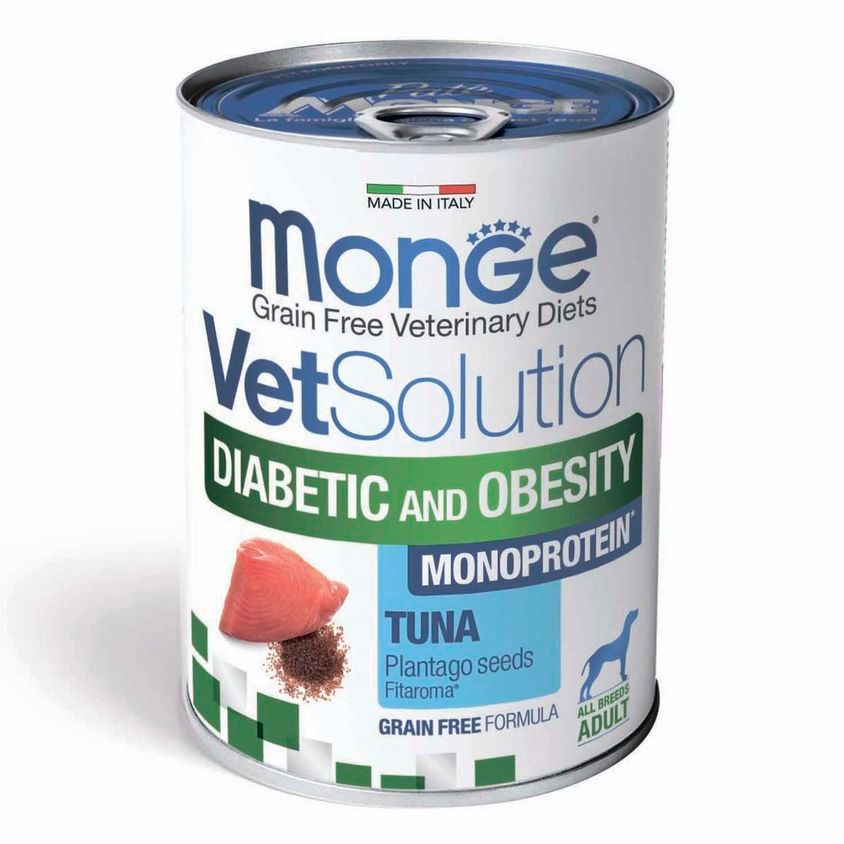 Диетический корм Monge VetSolution Dog Diabetic and Obesity Диабетик и Обесити для собак при сахарном диабете и лишнем весе 400 г — фото 2