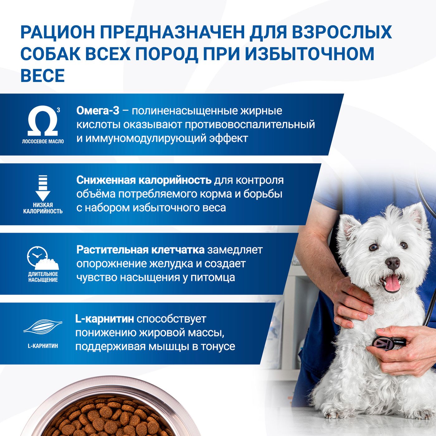 Диетический корм Monge VetSolution Dog Obesity Обесити диета для собак при избыточном весе 2 кг — фото 6