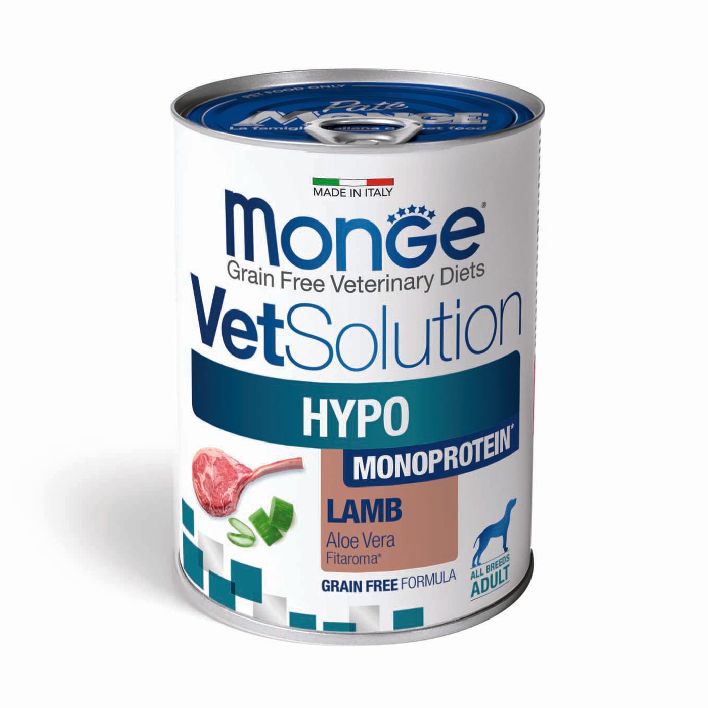 Диетический корм Monge VetSolution Dog Hypo Monoprotein LAMB Гипо монопротеин с ягнёнком для собак для снижения реакции пищевой непереносимости 400г — фото 2