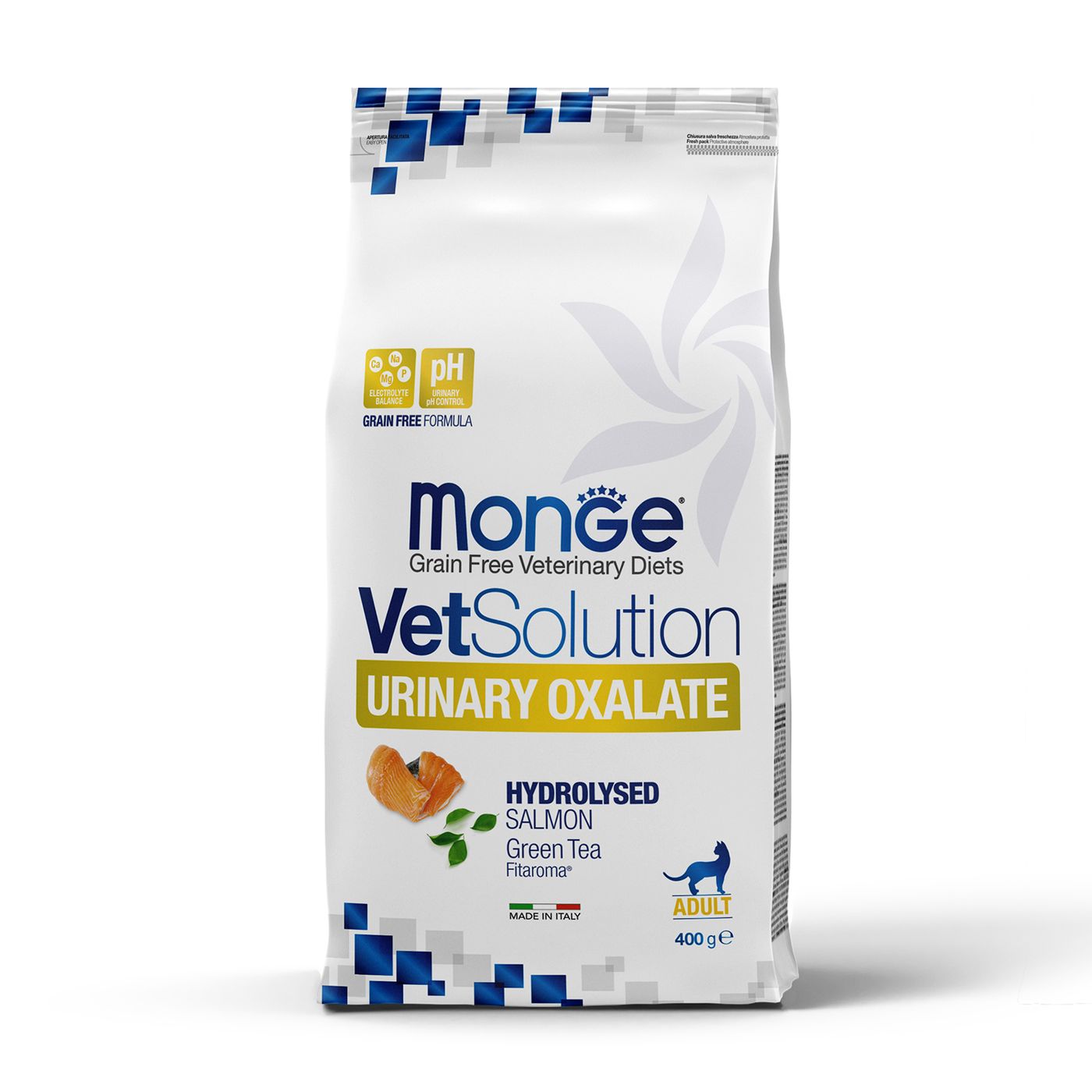 Диетический корм Monge VetSolution Cat Urinary Oxalate Уринари Оксалат для кошек при заболеваниях мочеполовой системы и оксалатном течении МКБ 400 г — фото 3