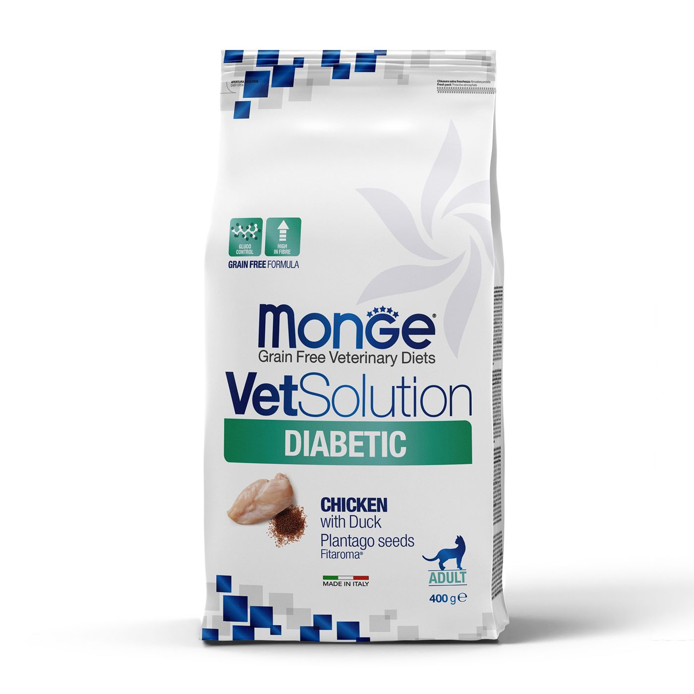 Диетический корм Monge VetSolution Cat Diabetic Диабетик для кошек при сахарном диабете 400 г — фото 3
