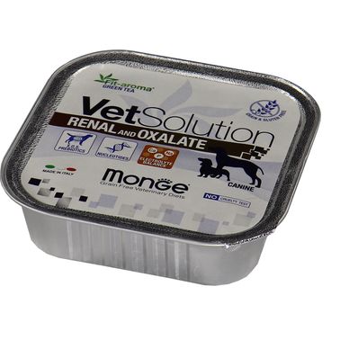 Диетический корм Monge VetSolution Dog Renal and Oxalate Ренал и Оксалат для собак при ХПН и профилактике образования уролитов оксалата кальция 150г