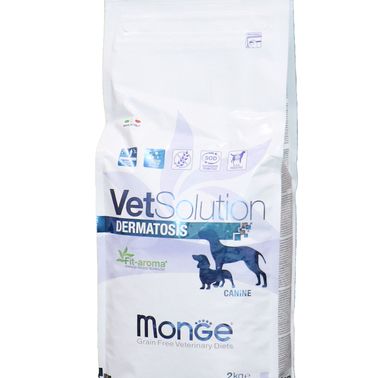 Диетический корм Monge VetSolution Dog Dermatosis Дерматозис для собак при заболеваниях кожи 2 кг